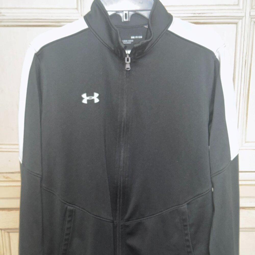 Under Armour Loose Fit Black and White Full-'Zip Jacket